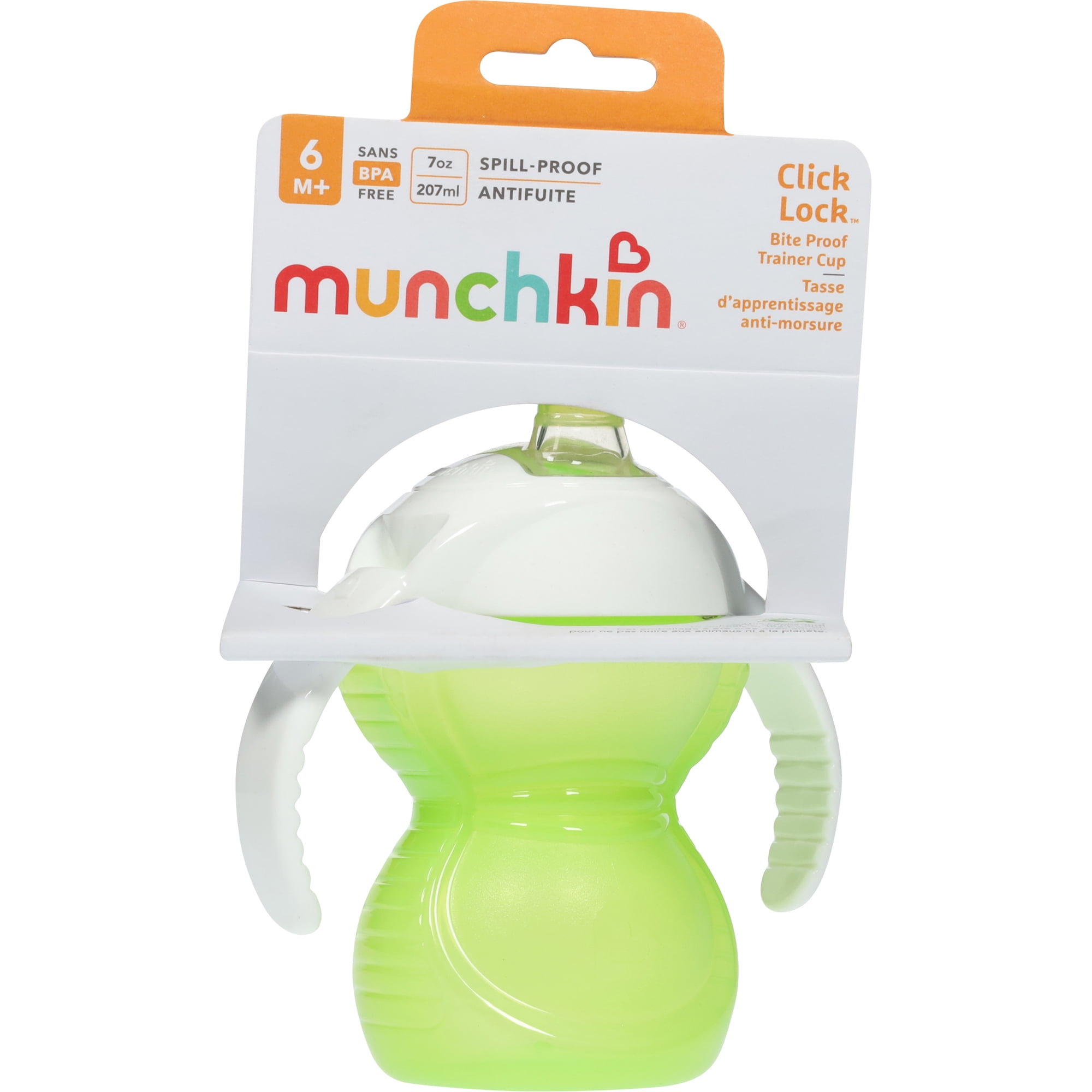 Munchkin Click Lock Bite Proof Trainer Cup - 7 Ounce - Colors May Vary