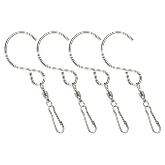 YOSADIER Stainless Steel Swivel Hooks Heavy Duty for Bird Feeders Wind Chimes Outdoor Use 4 Pieces