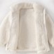 thumbnail image 2 of Gibobby Chamarra niñoChaqueta de forro polar para niños y niñas pequeñas, abrigo cálido con cremallera, prendas de vestir para otoño e invierno(Blanco, 3-4 Años), 2 of 5