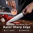 thumbnail image 2 of TEMOGU-Chef Knife, 8 Inch High Carbon Stainless Steel Sharp Kitchen Knife with Ergonomic Handle, Gift Box for Family & Restaurant, 2 of 4