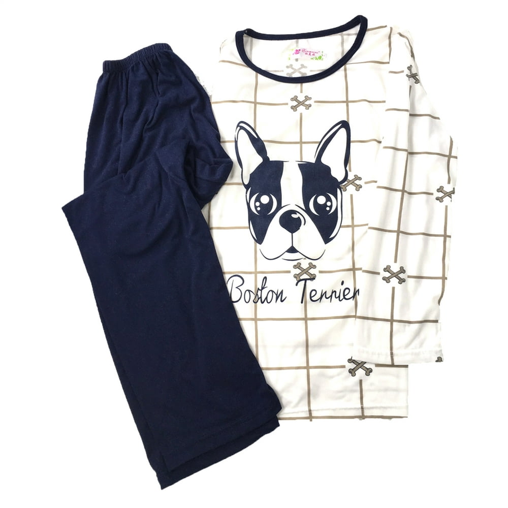 Fashion Fashion Junior's Boston Terrier Dog Pajama