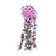 thumbnail image 2 of 1 Pcs Hanging Flowers Artificial Violet Flower, Wall Wisteria Basket Hanging Garland Flowers Fake Silk Orchid, For Home Wedding Garden Yard Garland Bunch Decoration, 2 of 8
