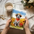 thumbnail image 3 of Vintage Dalmatian Says Hello Mother's Day Summer Sunflower Field Spiral Bound Journal Dog Lover 5x7in Spiral Notebook - 12005, 3 of 5