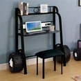 thumbnail image 4 of Furniture of America Ramirez Traditional Metal Desk with Stool in Black, 4 of 11