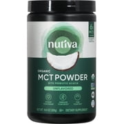 Nutiva Organic MCT Powder, Prebiotic Acacia Fiber, Unflavored, 10.6 Ounce