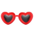 thumbnail image 2 of Red Peach Heart Sunglasses Retro Aviator Sunglasses for Women Men Aviator Sunglasses for Men Plastic Retro Vintage Driving Sun glasses UV400 Protection One Size, 2 of 5