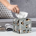 thumbnail image 6 of Logiee Tissue Box Cover 5X5X5'' PU Leather Tissue Holder Square Tissue Cube Box Organizer for Bathroom Vanity Countertop,Car,Night Stands,Office,Home,Kitchen (Funny Beagle Active Dog), 6 of 8