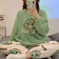 thumbnail image 1 of Pijamas Kawaii Sanrio Kuromi Cinnamoroll Pachacco para mujer, ropa de dormir de franela gruesa y cálida, cuello redondo, Invierno, 1 of 4
