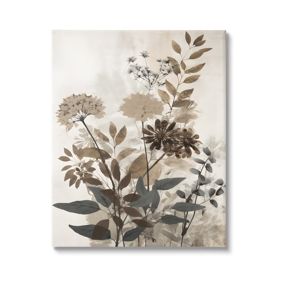 Stupell Industries Rustic Wild Foliage Botanical & Floral Painting Gallery Wrapped Canvas Art Print Wall Art, 16 x 20