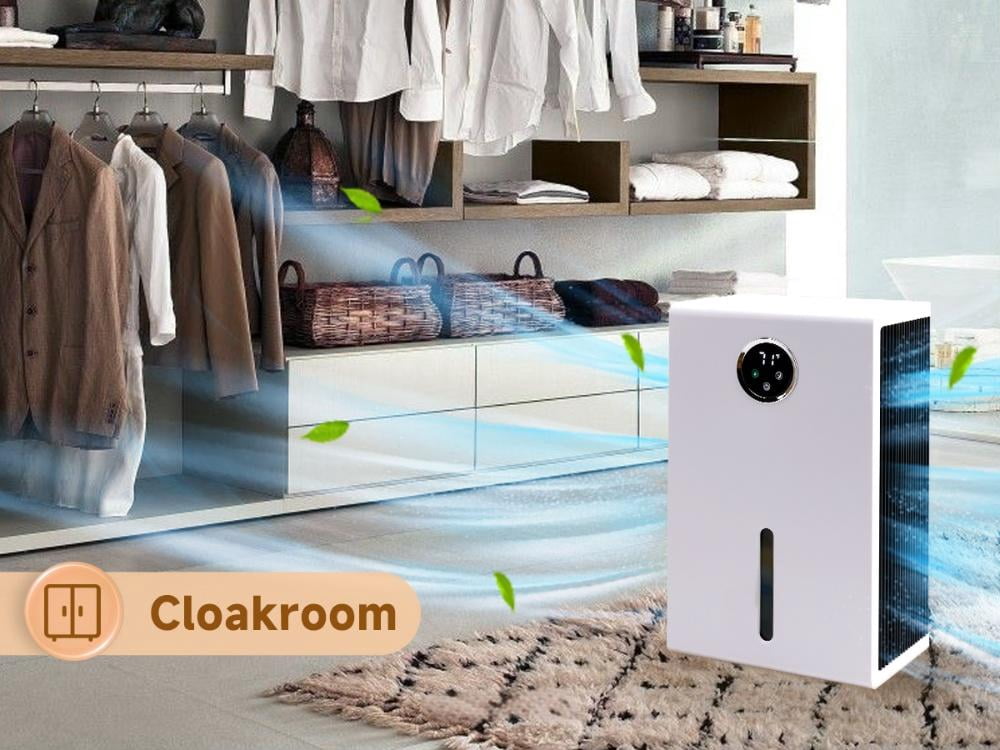 Dehumidifier for Home, 120 oz Water Tank with 7 Colors LED Light and Touch Screen 1,000 Sq. ft Coverage Area