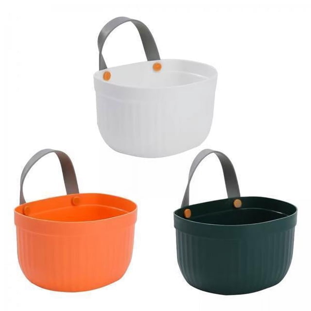 Cesta de ducha colgante de 2x3x Organizador de almacenamiento colgante, canasta de colgantes de cebolla de papa con ajo para baño 2 piezas