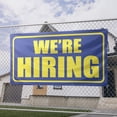 thumbnail image 2 of We Are Hiring 13 oz Heavy Duty Vinyl Banner Outdoor/Indoor Help Wanted Sign for Business, Storefront with Metal Grommets, Single-Sided (4x6 ft, Bl & Ye), 2 of 6