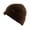 Brown, variant on Men Women Warm Winter Beanie Roll up Edge Knitted Skull Cap