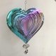 thumbnail image 1 of Garden Wind Spinner, 3D Stainless Steel Heart Shaped Kinetic Sculpture Multicolor Spiral R, 1 of 5