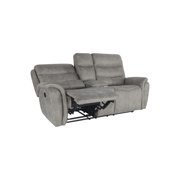 New Classic Furniture Kamari 2-Piece Fabric Manual Living Room Set in Gray