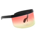 thumbnail image 3 of Gafas de terre de visera de gran tamaño con protección UV400 reflejada para hombres y mujeres, para Rojo amarillo Yinane Gafas de sol con visera espejada, 3 of 8