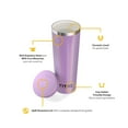 thumbnail image 4 of RTIC 28 oz Ceramic Lined Everyday Tumbler, Spill-Resistant Straw Lid, Lavender Glitter, 4 of 9