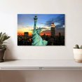 thumbnail image 2 of Elephant Stock Statue Of Liberty And Skyline Wall Art - Horizontal Canvas Wall Art - Living Room Wall Decor - Places Canvas - Black And Blue Decor - 12" x 8", 2 of 4