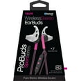 thumbnail image 2 of Tzumi Bluetooth Wireless Stereo ProBuds Sports Earbuds - Rechargeable Wireless Headphones with Powerful Bass - Built in High Definition Microphone and Remote Music Control - Pink, 2 of 2