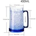 thumbnail image 3 of LHWEN Party Drink Beer Plastic Beach Cup 450ml Double Wall Freezing Gel Keeps Drinks Cold Acrylic Beverage Cup for Kitchen Dining Bar Fast in Refrigerator Color Options: Red Green, 3 of 3