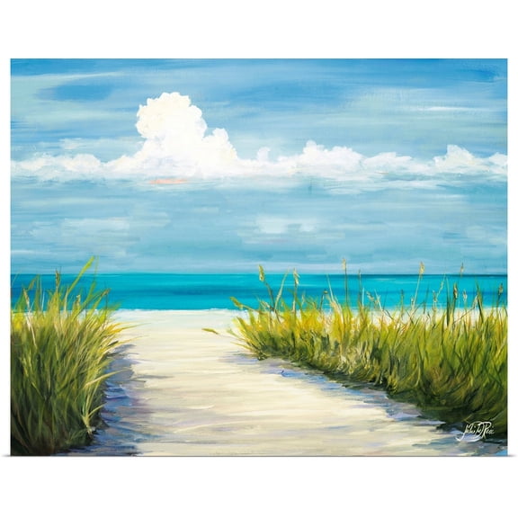 Great BIG Canvas | Rolled Julie DeRice Poster Print entitled Beach Scene I