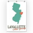 thumbnail image 3 of Lavallette, New Jersey, State Outline and Heart (24x36 Giclee Gallery Art Print, Vivid Textured Wall Decor), 3 of 3