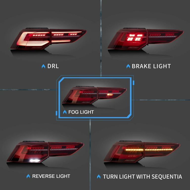 VLAND LED Tail Lights For Volkswagen VW Golf 8 Mk8 2019-2022 With