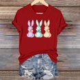 thumbnail image 1 of TaTaai Womens Casual Printed Short Sleeve T Shirt Round Neck Loose Fit Soft Blouse Fashion Easter Graphic Tee Lightweight for Spring Summer Daily Work Vacation Gift, 1 of 6