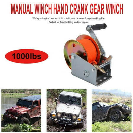 1000lbs Manual Winch Hand Crank Gear For Cars Boat Trailer 1000lbs Manual Winch Hand Crank Gear For Cars Boat Trailer Lifting Tool
