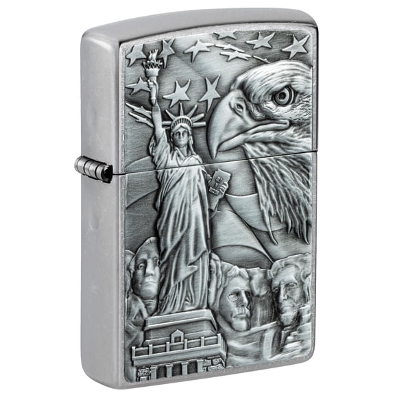 Zippo American Icons Emblem Street Chrome Pocket Lighter