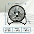 thumbnail image 3 of Open Box Hurricane Pro Series 16" High Velocity Heavy Duty Floor Fan, Black, 3 of 9
