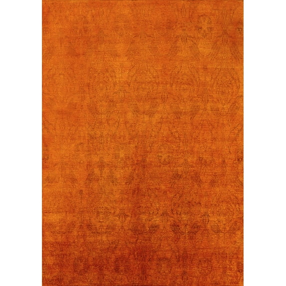 Ahgly Company Indoor Rectangle Oriental Yellow Industrial Area Rugs, 2' x 3'