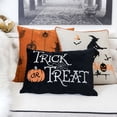 thumbnail image 5 of Throw Blankets Trick or Treat Halloween Lumbar Pillow – Embroidered Black Cushion with Insert,Queen Size Blankets, 5 of 6