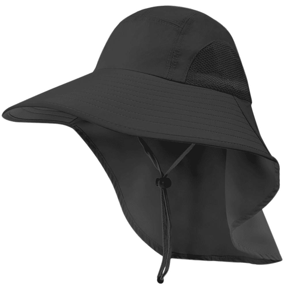 BCOOSS Summer Sun Hat for Women Wide Brim Men Fishing Hat Black