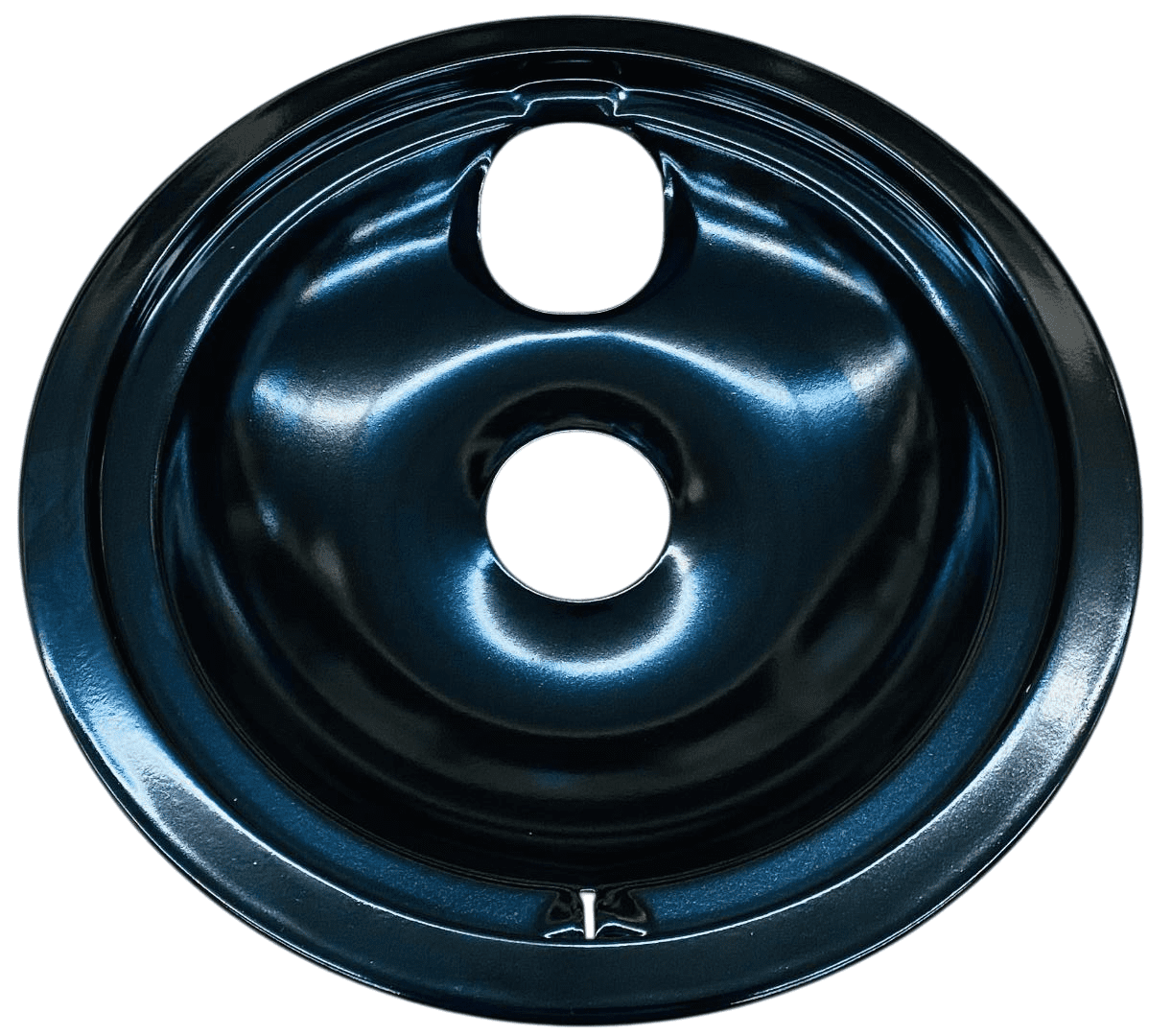 Black Porcelain Drip Tray, 4 Pack, for GE, (3) 6" WB31M20, (1) 8" WB31M19
