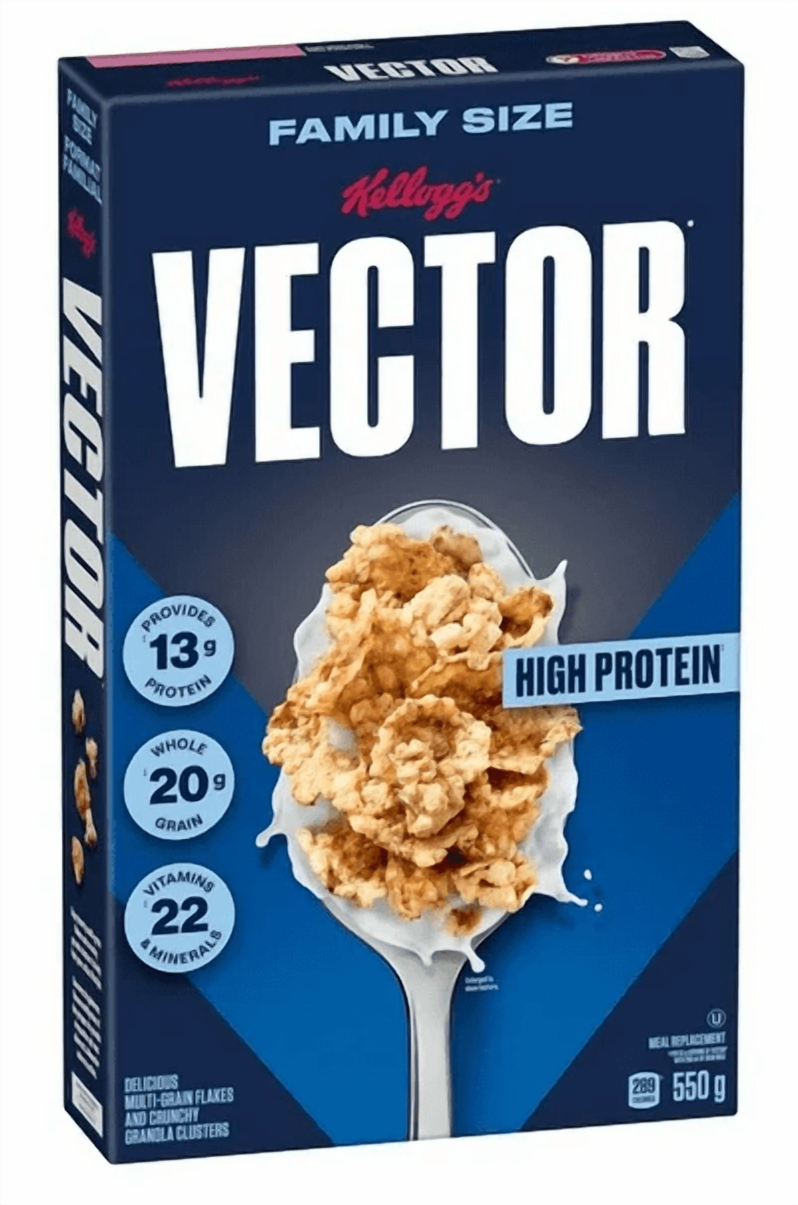 Kellogg's Vector Protein Breakfast Cereal, 550g (2 Pack)