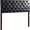 Black, variant on Glory Furniture Supernova Faux Leather Upholstered Twin Headboard in White