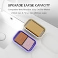 thumbnail image 3 of IGETTOCO Enhanced Leakproof Silicone Travel Shampoo bar Holder Shampoo and Conditioner Bar Container Soap Box for Handmade Soap Shatterproof Soap Holder for Save Soap (Clear&Violet), 3 of 8