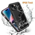 thumbnail image 2 of Compatible with iPhone 15 Plus Case,IP68 14FT Waterproof Dustproof Shockproof Phone Case with Rugged Full Body Protective and Built-in Screen Protector 6.7'' Phone Case,Rose Red, 2 of 5