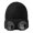 Black, variant on Glasses Knitted Hat Unisex Bomber Hat Solid Color Elastic Soft Warm Anti Slip Regular Fit Ear Windproof Decorative Winter Beanie Headwear