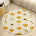 thumbnail image 4 of Floral Colorful Flower Round Rugs -Washable Non-Slip Small Round Area Rug Throw Soft Circle Rugs for Bedroom, Modern Print Indoor Carpet for Entryway Sofa Living Room, 4 of 6
