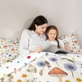 thumbnail image 4 of Erosebridal Kawaii Mushroom Queen Comforter Set for Girls, Garden Daisy Dandelion Flower Bedding Comforter Set, Polka Dots Reversible, 3pcs, 4 of 6