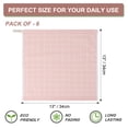 thumbnail image 4 of PiccoCasa 6PCS Cotton Kitchen Tea Clean Towel Set Classic Plaid Pink 13.4x13.4in, 4 of 7