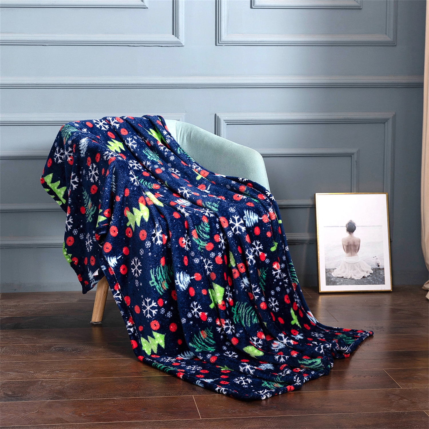 JML Throw Blanket 50"x60" Soft Cozy Flannel Fleece Throw Blanket for Sofa Couch Bed