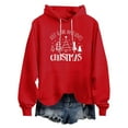 thumbnail image 2 of IROINNID Christmas Hoodies for Women Loose Fit Hooded Pullover Print Lightweight Ladies Casual Pullover Hoodie,Red, 2 of 3