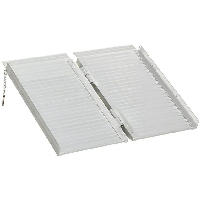 HOMCOM Rampe Pliante en Aluminium Texturé pour Fauteuil Roulant pour Marches de Trottinette