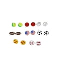 thumbnail image 3 of RSAMD 1.6cm Baseball Softball Leather Stud Earrings Football Sports Jewelry Colletion-Tennis, 3 of 8