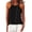 Black, variant on Women's Halter Neck Tank Top Button Detail Sleeveless Blouse Casual Loose Fit Cotton Cami Top for Summer Daily Wear (Purple,S)