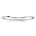 thumbnail image 7 of Finest Gold 14K 2.5 mm Half Round Band, White - Size 9, 7 of 7
