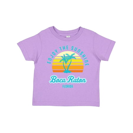 

Inktastic Summer Enjoy the Sunshine Boca Raton Florida in Blue Gift Toddler Boy or Toddler Girl T-Shirt